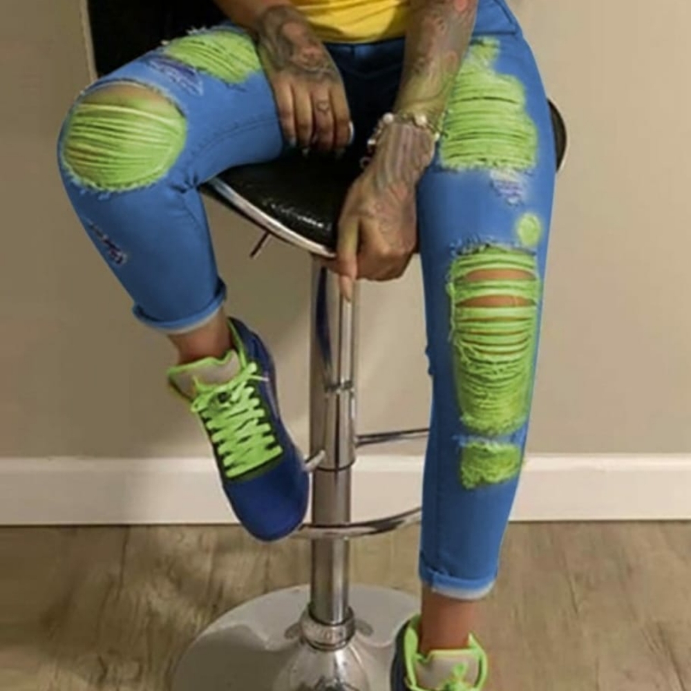 Color block Jeans